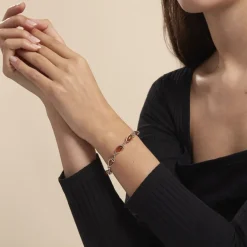 Bracelet Argent Blanc Dallal Ambres
