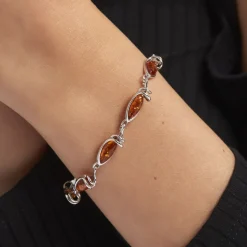 Bracelet Argent Blanc Dallal Ambres