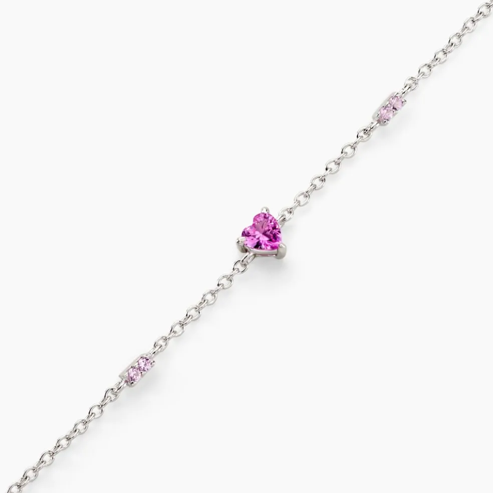 Bracelet Argent Blanc Declaration Oxyde De Zirconium