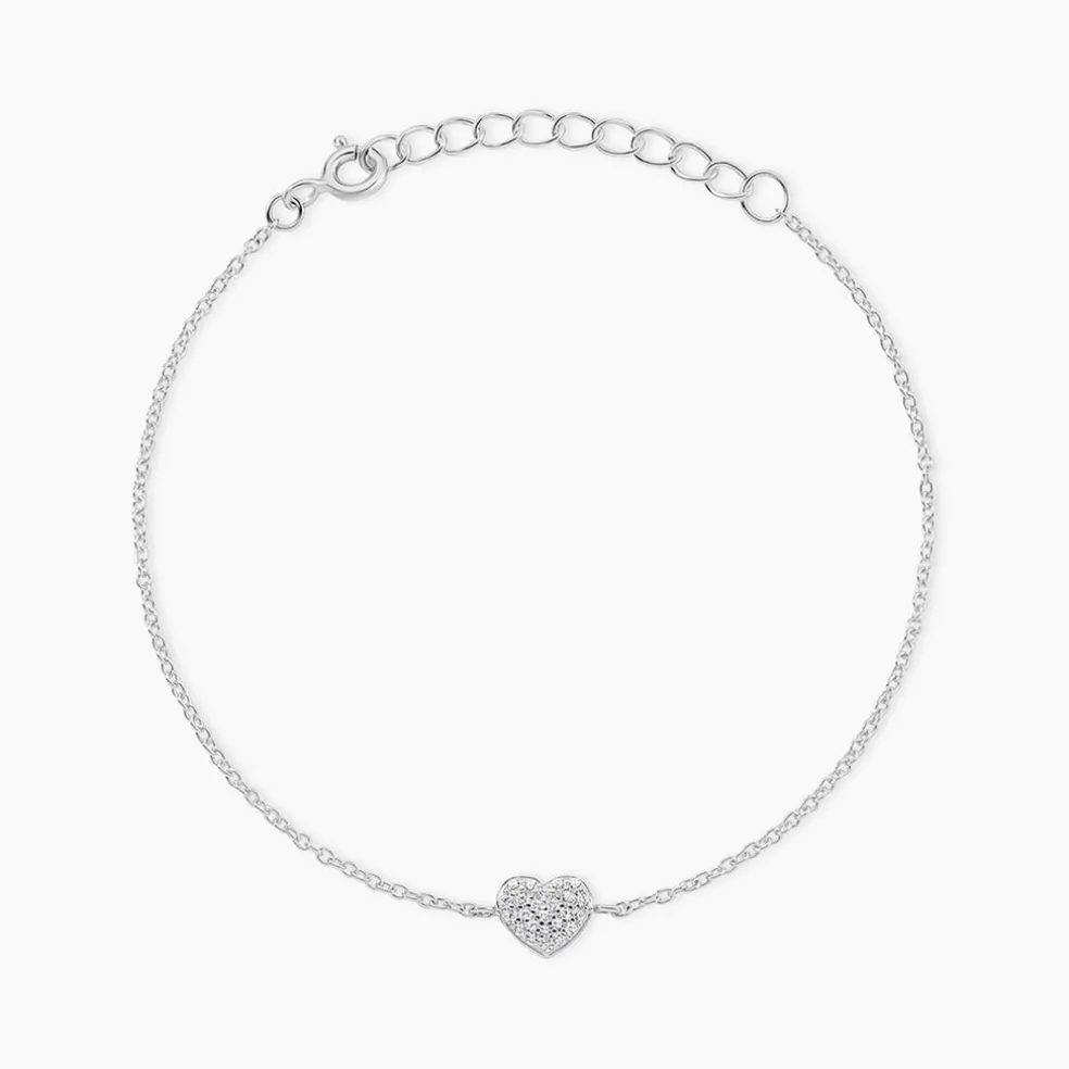 Bracelet Argent Blanc Deep In Love Oxyde De Zirconium
