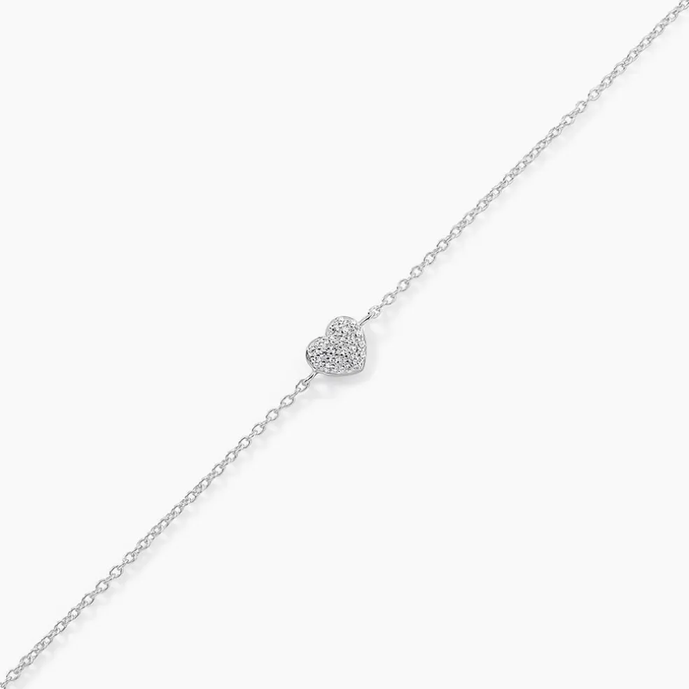 Bracelet Argent Blanc Deep In Love Oxyde De Zirconium