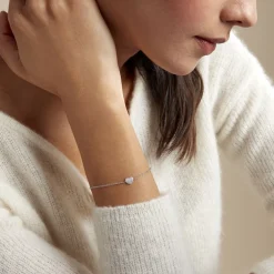 Bracelet Argent Blanc Deep In Love Oxyde De Zirconium