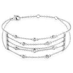 Bracelet Argent Blanc Edvard Oxydes De Zirconium