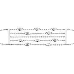 Bracelet Argent Blanc Edvard Oxydes De Zirconium
