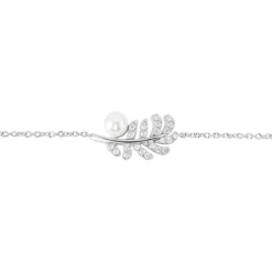 Bracelet Argent Blanc Edytha Perle De Culture Oxydes De Zirconium