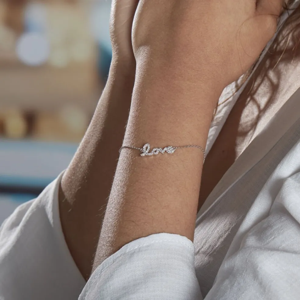 Bracelet Argent Blanc Elly Oxyde De Zirconium