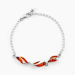 Bracelet Argent Blanc Eve-liseae Ambre