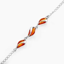Bracelet Argent Blanc Eve-liseae Ambre