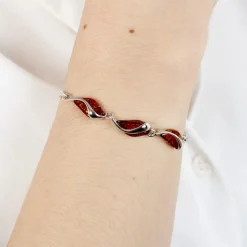 Bracelet Argent Blanc Eve-liseae Ambre