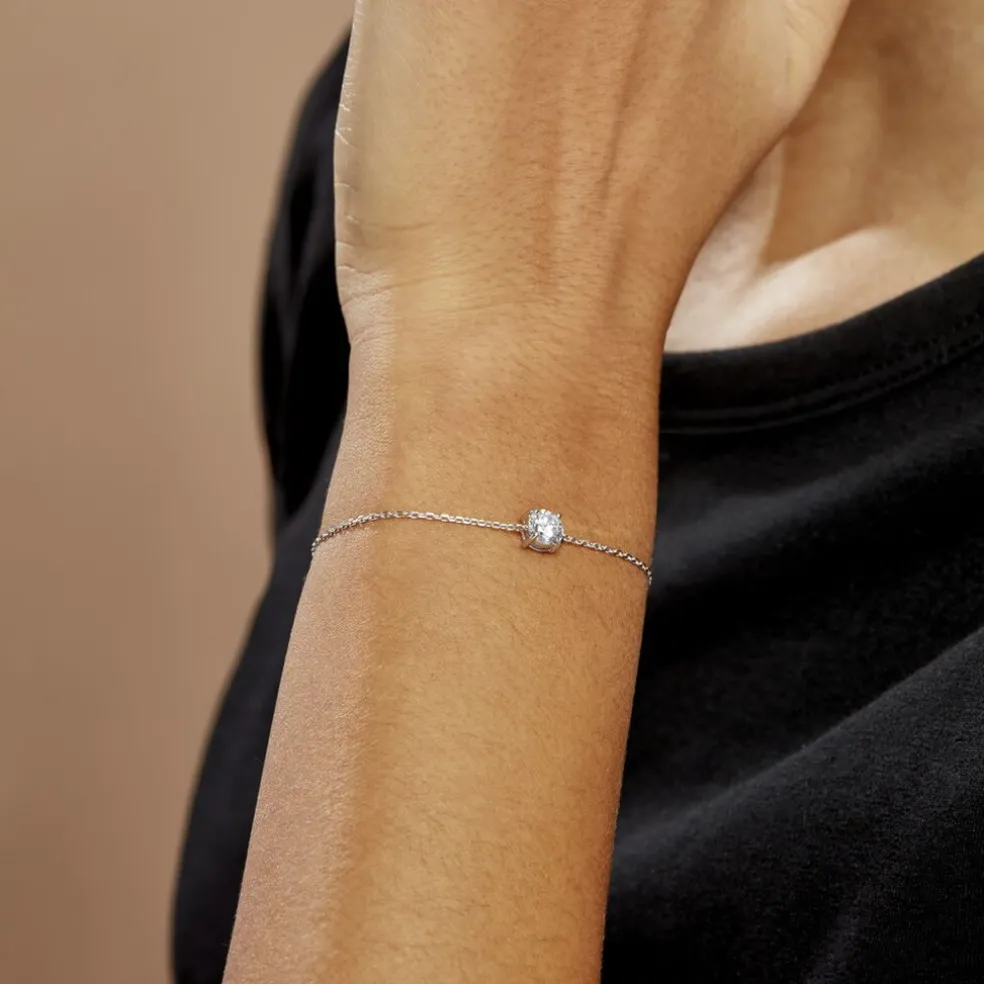 Bracelet Argent Blanc Lylwenn Oxyde De Zirconium
