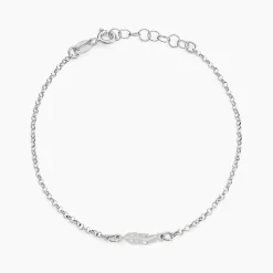 Bracelet Argent Blanc Maic