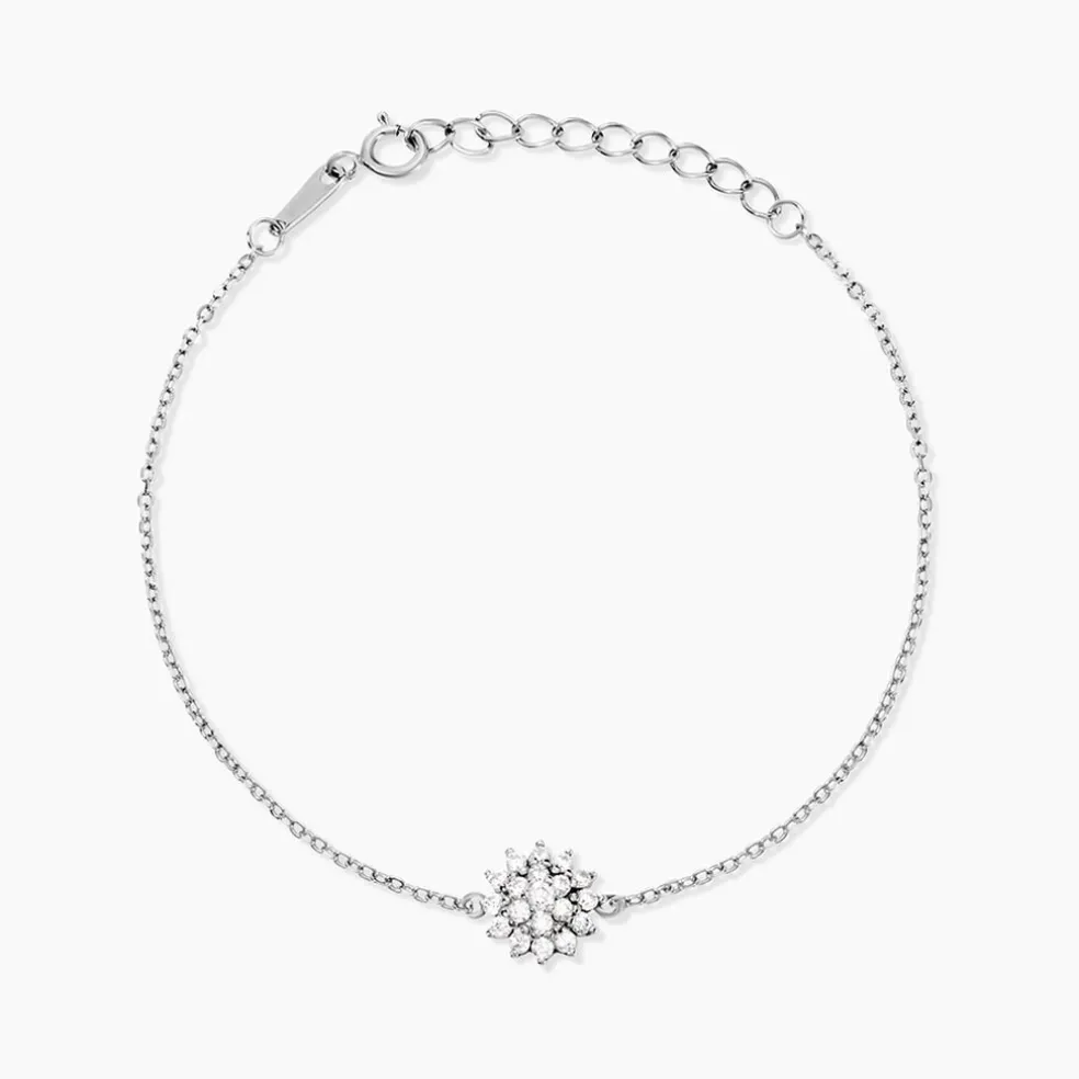 Bracelet Argent Blanc Maximille Oxydes De Zirconium