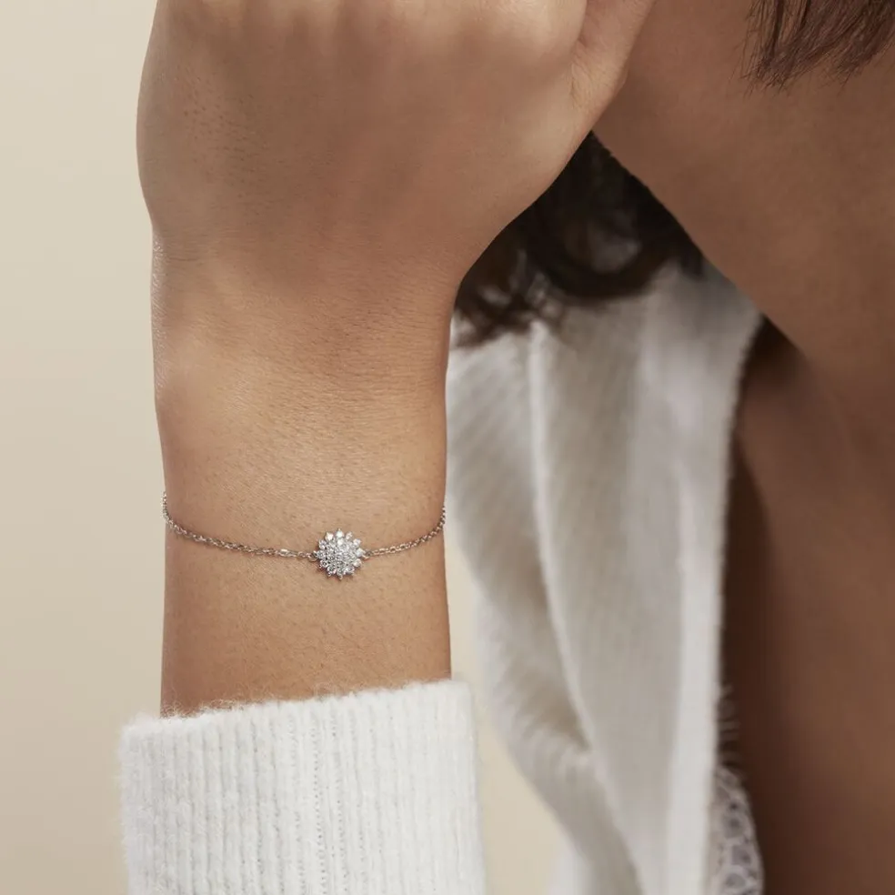Bracelet Argent Blanc Maximille Oxydes De Zirconium