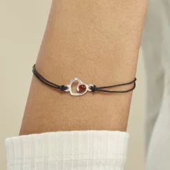 Bracelet Argent Blanc Mialy Ambre