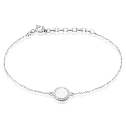 Bracelet Argent Blanc Paros