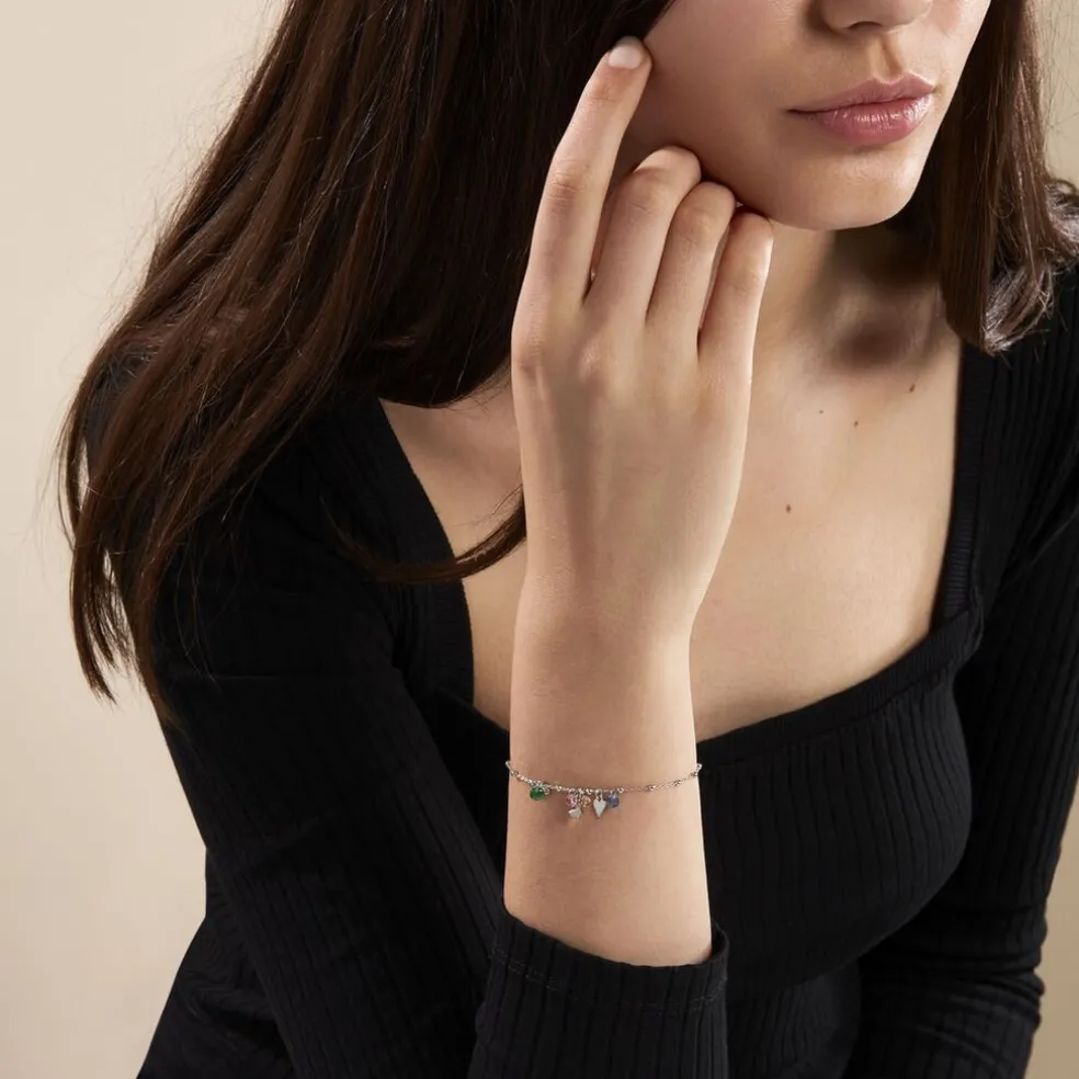 Bracelet Argent Blanc Paulino Pierres Artificelles