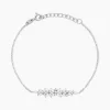 Bracelet Argent Blanc Precieux Flocon Oxyde De Zirconium