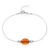 Bracelet Argent Blanc Safaa Ambre