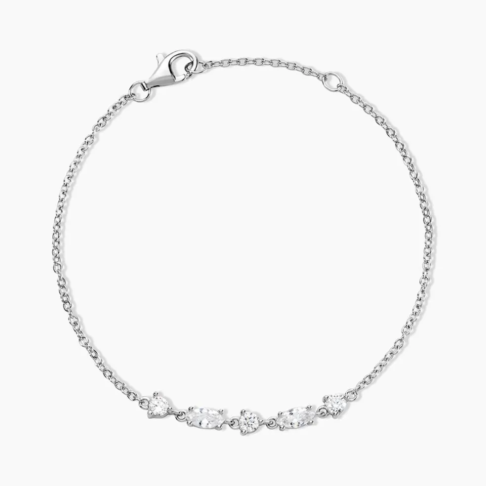 Bracelet Argent Blanc Shiny Nights Oxyde De Zirconium
