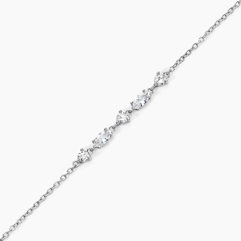 Bracelet Argent Blanc Shiny Nights Oxyde De Zirconium