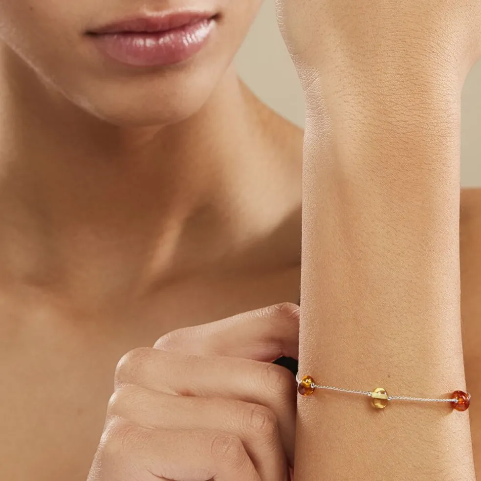 Bracelet Argent Blanc Siaae Ambres