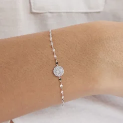 Bracelet Argent Blanc Turin Oxydes De Zirconium