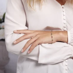 Bracelet Argent Blanc Weronika Ambre