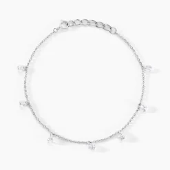Bracelet Argent Collie Argent Blanc Oxyde