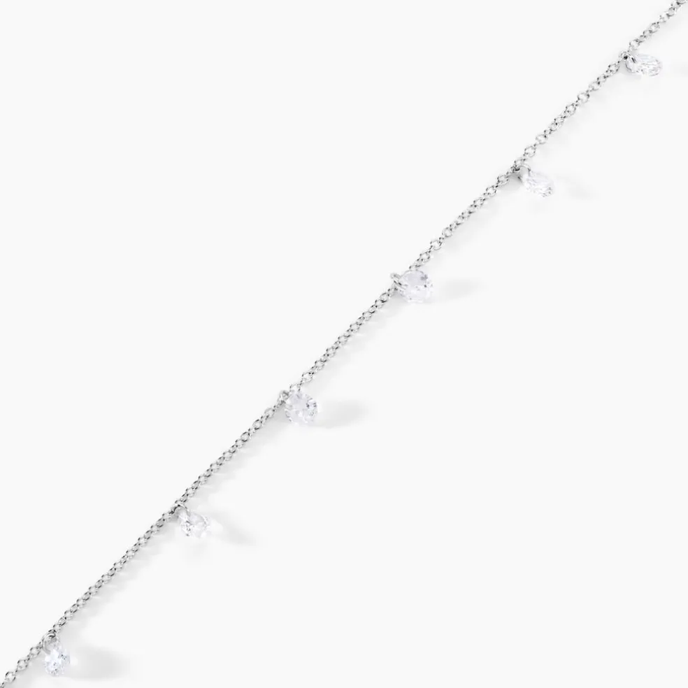 Bracelet Argent Collie Argent Blanc Oxyde