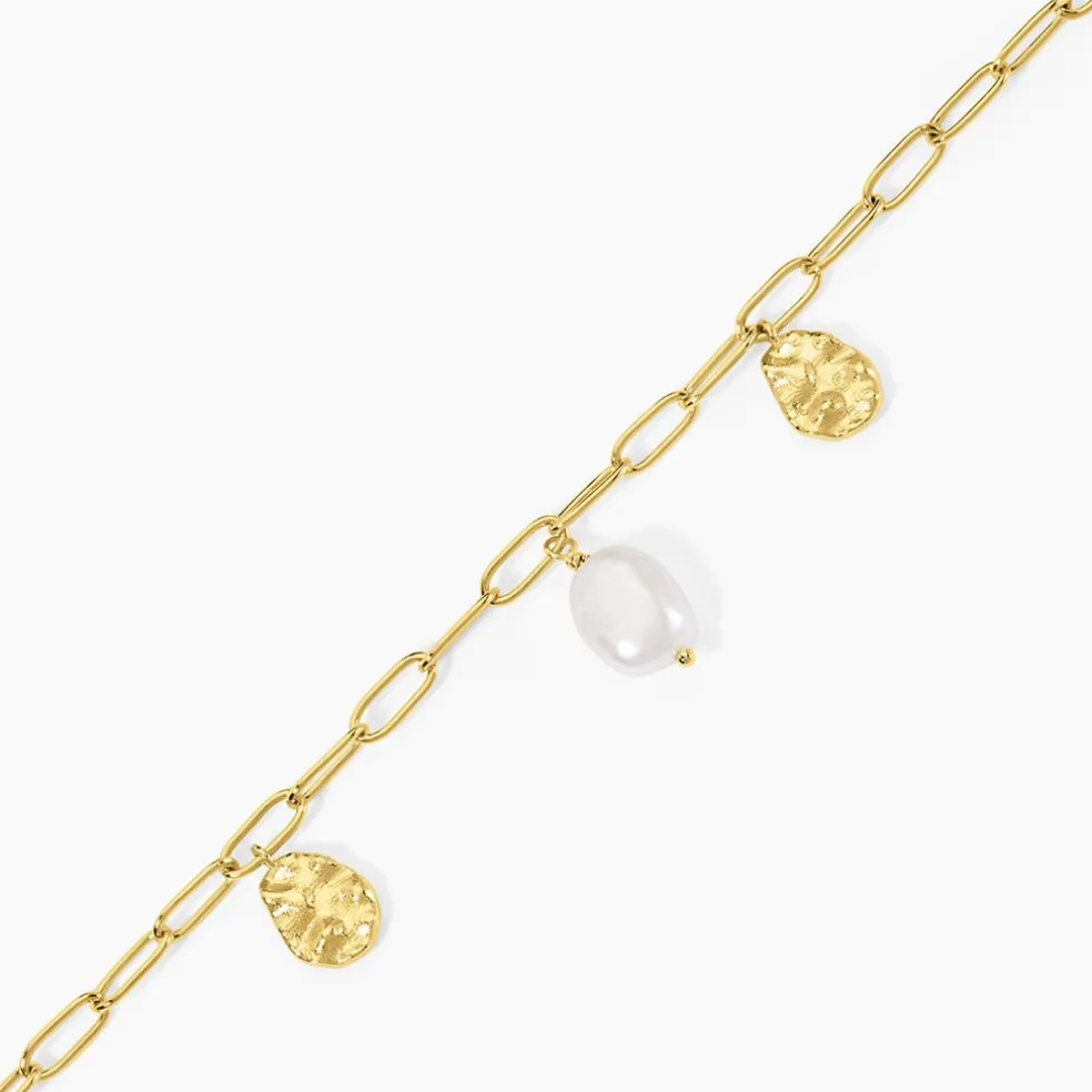 Bracelet Argent Dore Keshi Maille Cheval