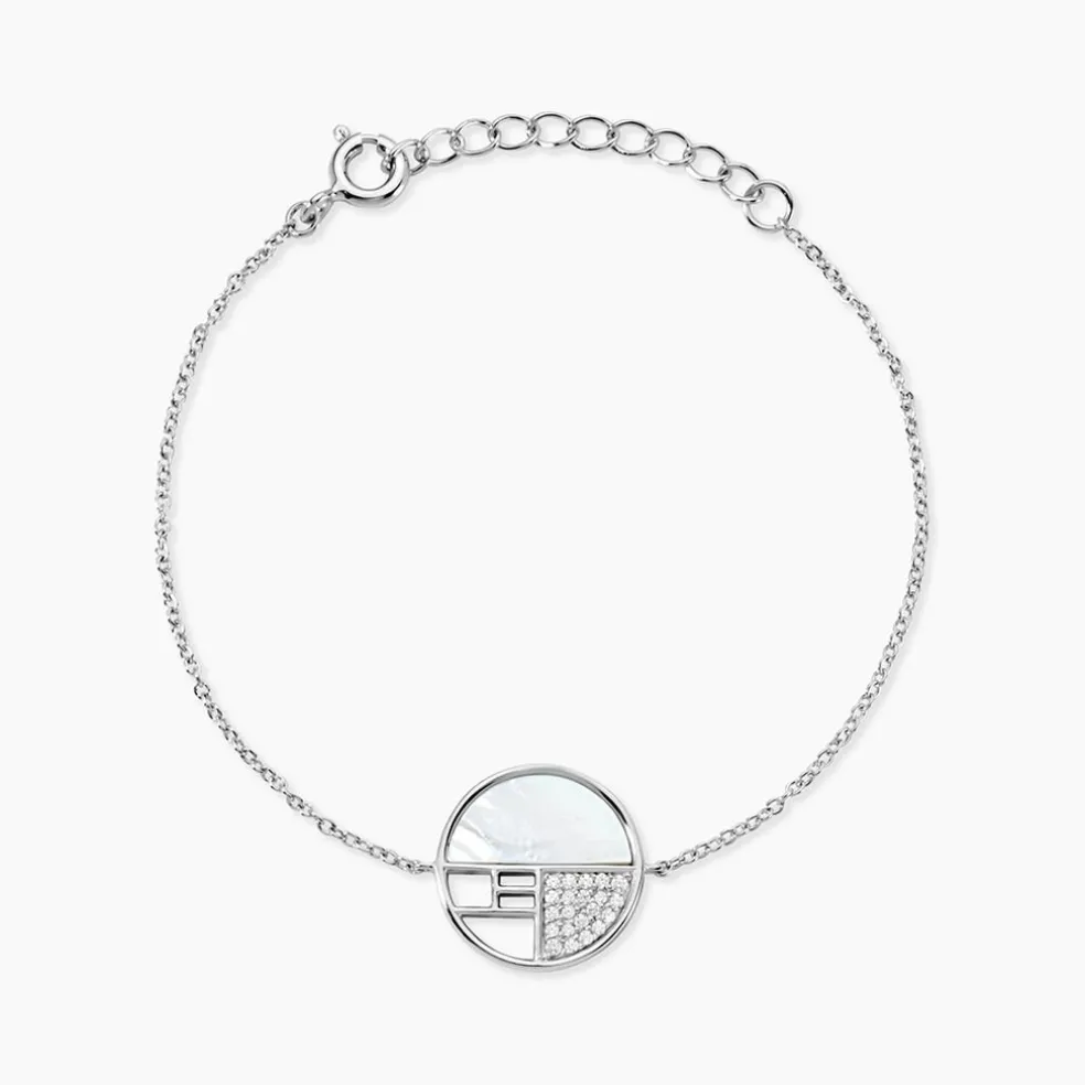 Bracelet Argent Gaillet Oxydes De Zirconium