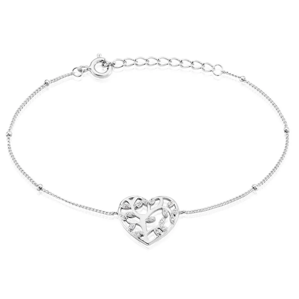 Bracelet Argent Rechef Oxydes De Zirconium