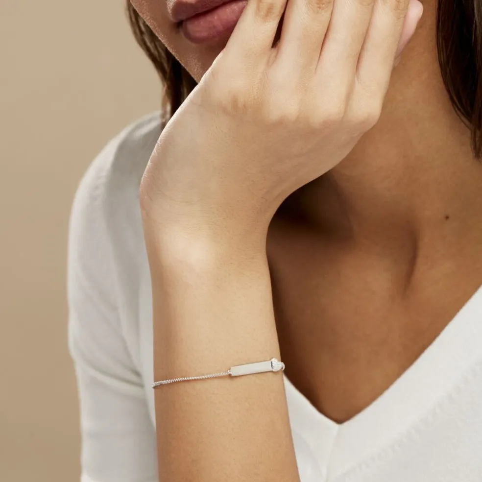 Bracelet Argent Rosule Oxydes De Zirconium