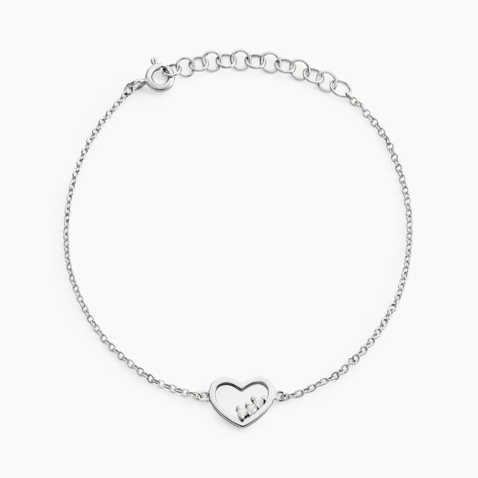 Bracelet Argent Shelan Oxydes De Zirconium