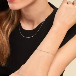 Bracelet Arletty Argent Blanc