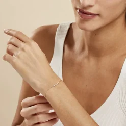 Bracelet Aryles Argent Rose Oxyde De Zirconium