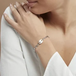 Bracelet Ashoka Argent Blanc Céramique