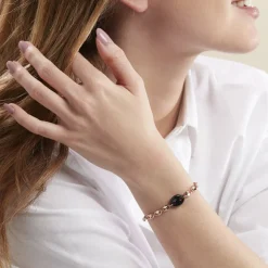 Bracelet Ashoka Argent Rose Céramique