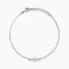 Bracelet Astre Precieux Argent Blanc Oxyde De Zirconium