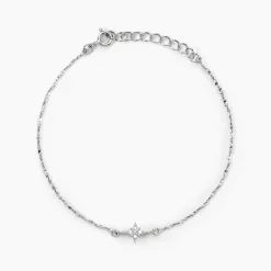 Bracelet Astre Precieux Argent Blanc Oxyde De Zirconium
