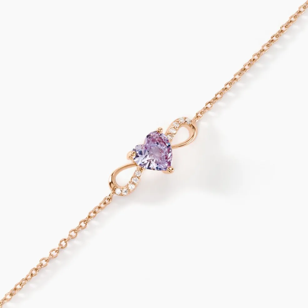 Bracelet Atieno Argent Rose Oxyde De Zirconium