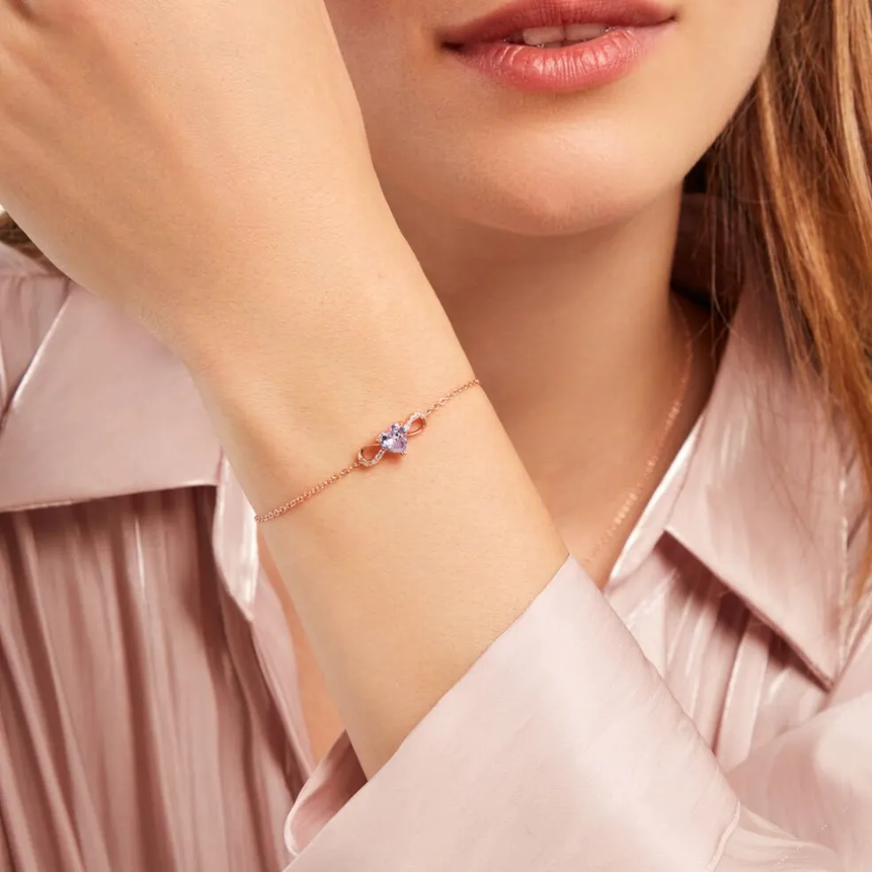 Bracelet Atieno Argent Rose Oxyde De Zirconium