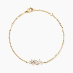 Bracelet Aurena Plaque Or Jaune Oxyde De Zirconium