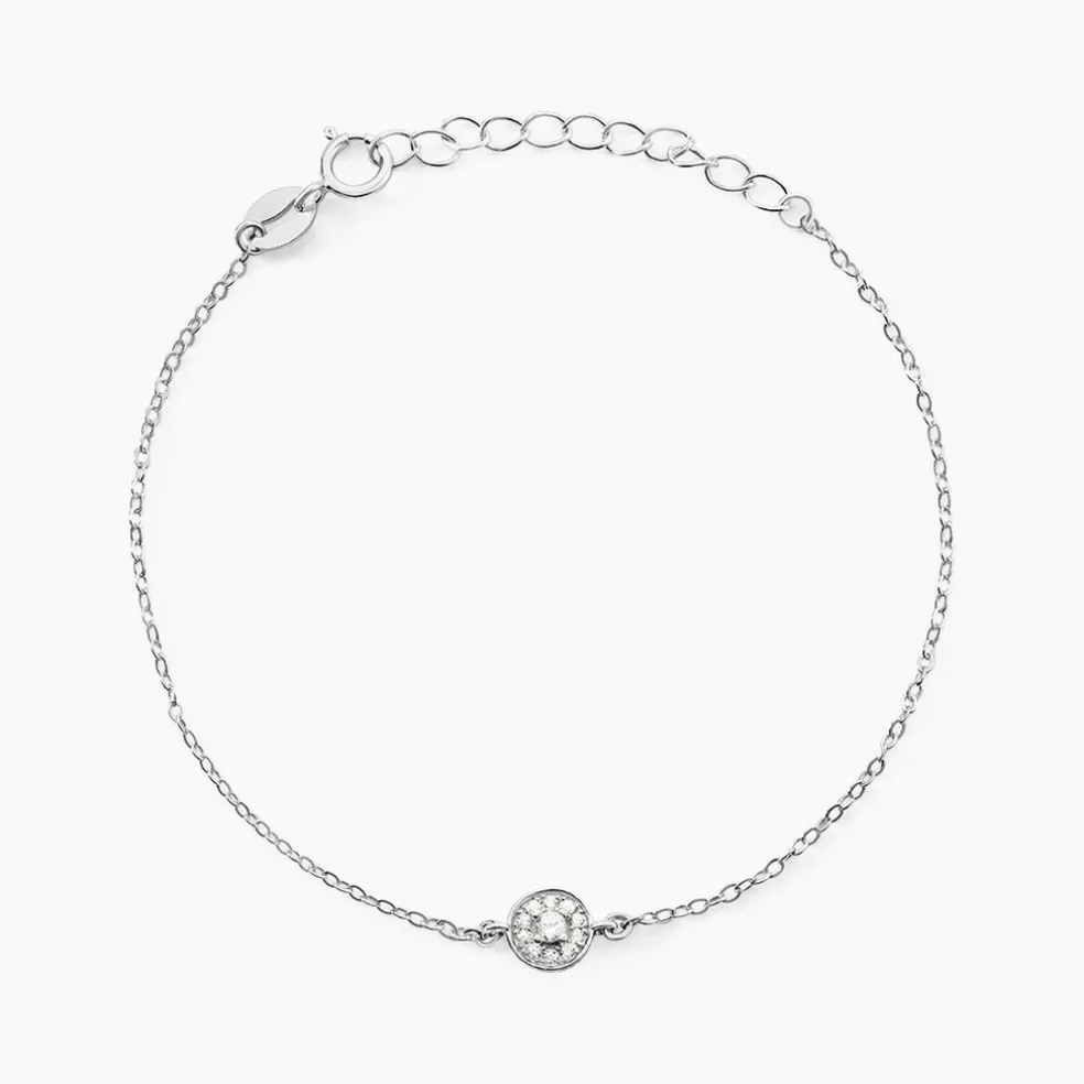 Bracelet Auxana Argent Blanc Oxyde De Zirconium