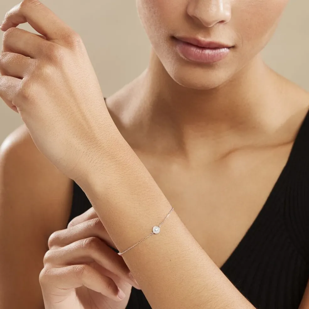 Bracelet Auxana Argent Blanc Oxyde De Zirconium