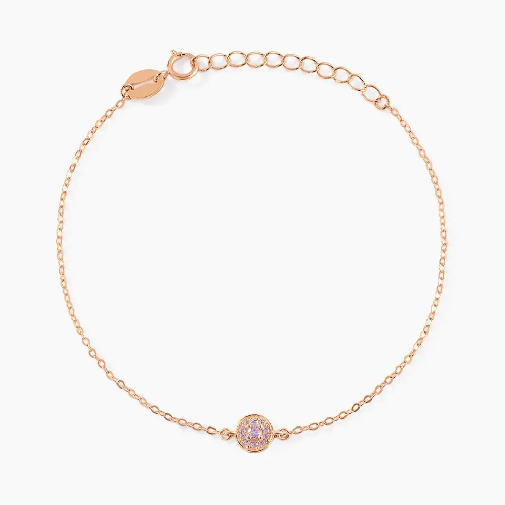 Bracelet Auxana Argent Rose Oxyde De Zirconium