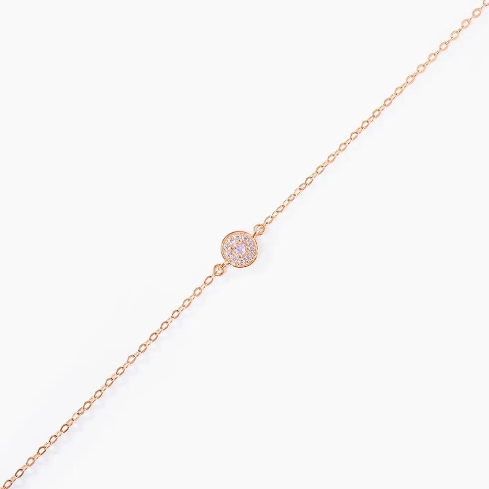 Bracelet Auxana Argent Rose Oxyde De Zirconium