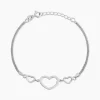 Bracelet Ayann Argent Blanc