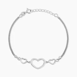 Bracelet Ayann Argent Blanc