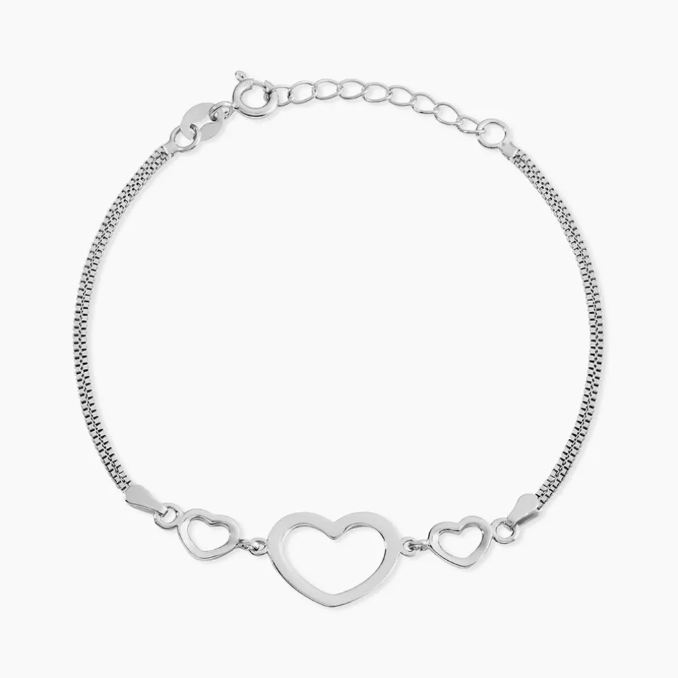 Bracelet Ayann Argent Blanc